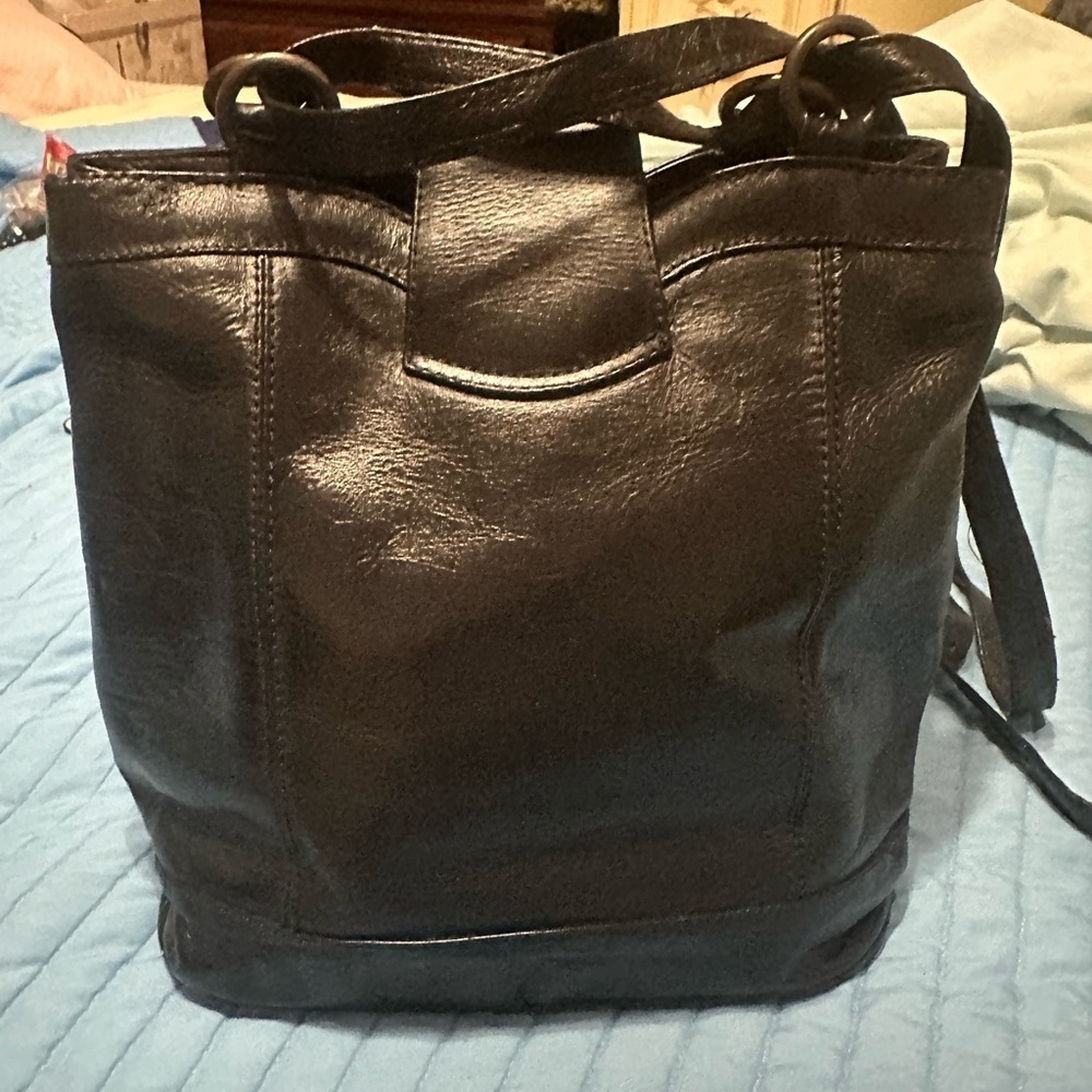 Elegant Black Leather Women's Bag - Picture 11 of 16